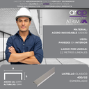 ACERO INOX 430/02 LISTELLO CLÁSICO 20mm  ESMERILADO