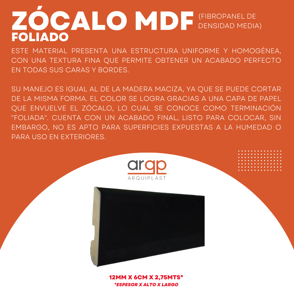 SPECTS ZOCALO FOLIADO NEGRO