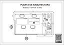 MODULO OFFICE MEDIDAS 3.00 x 5.00m
