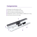DESAGÜE LINEAL ATRIM RIO CLASICO TAPA CIEGA DPP600T02SA - 60CM - ACERO INOXIDABLE MATE - 60cm/24"