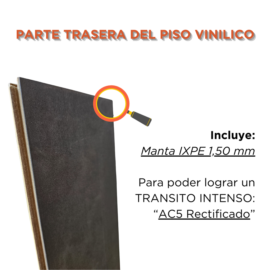 [AQUAPRIMEAP04] Piso LAMINADOS 9,50x196X1216 mm | AC5 | Rectificado |cajas de 2,3834 m2 |Con Manta IXPE 1,50 mm AP04