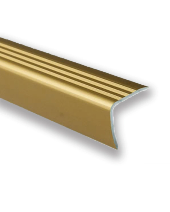 HS NARIZ DE ESCALON 25x25mm, COLOR ANOD. ORO POR 2.85 MTL