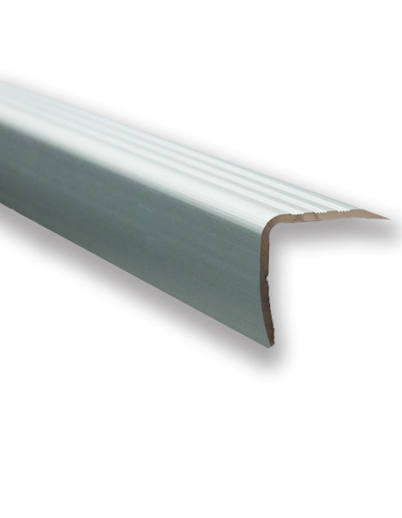 HS NARIZ DE ESCALON 25x25mm, COLOR ANOD. PLATA POR 2.85 MTL