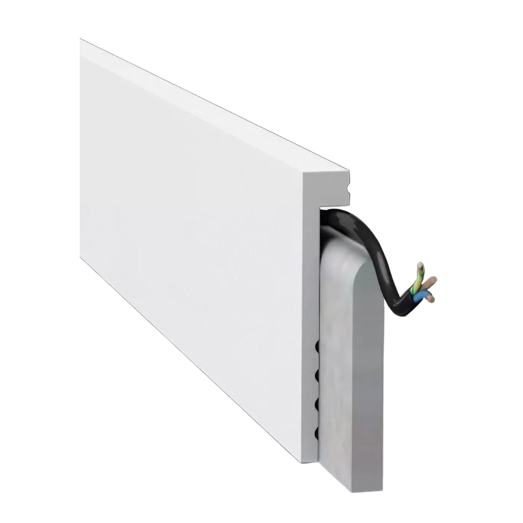 CM ZOCALO TAPA ZOCALO EPS PLASTICO BLANCO RECTO >>12CM<<  - 22x120x2,45mts