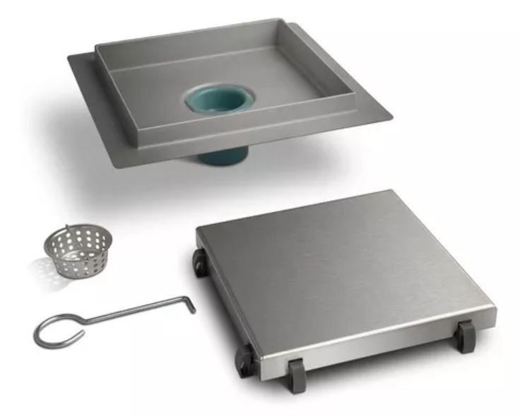 DCNG150T08 DESAGUE CUADRADO AISI304 SERIE 2EN1 - 15x15 cm