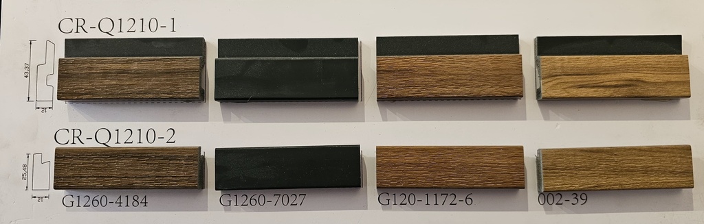 RV REVESTIMIENTO INTERIOR **TERMINACION DOBLE** 12x43,37x2900mm WALL PANEL TIRA 2.85m COD: