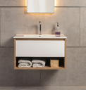 RN050RGBFC VANITORY CLASSIC ROVERE NOTTE 50CM FRENTE BLANCO S/GRIFERIA
