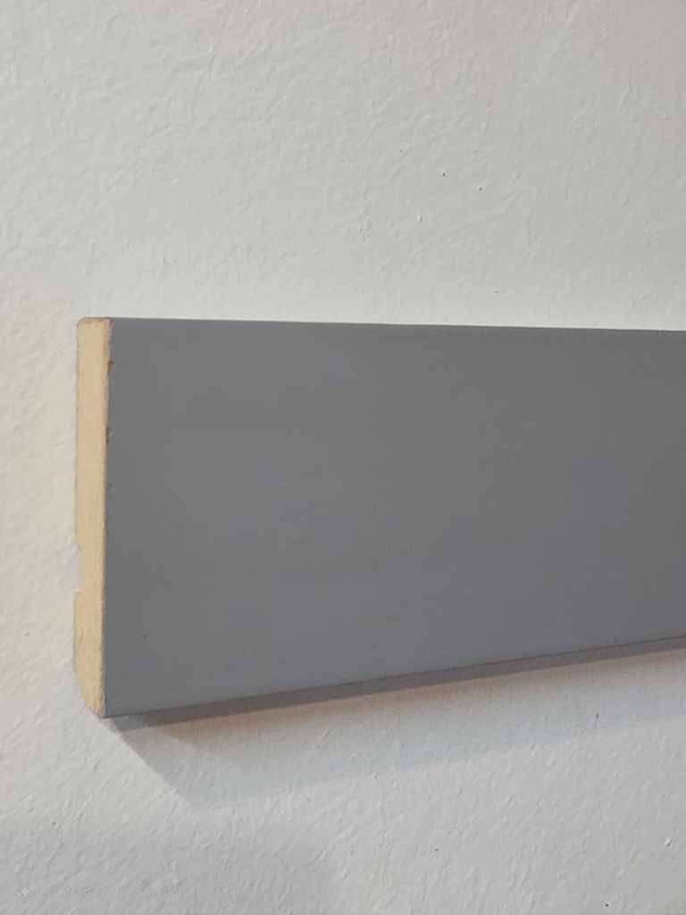 6746 - PR ZR-70 ZOCALO MDF "FOLIADO PVC" RECTO ALUMINIO 7CM - 15x70x2,75mts