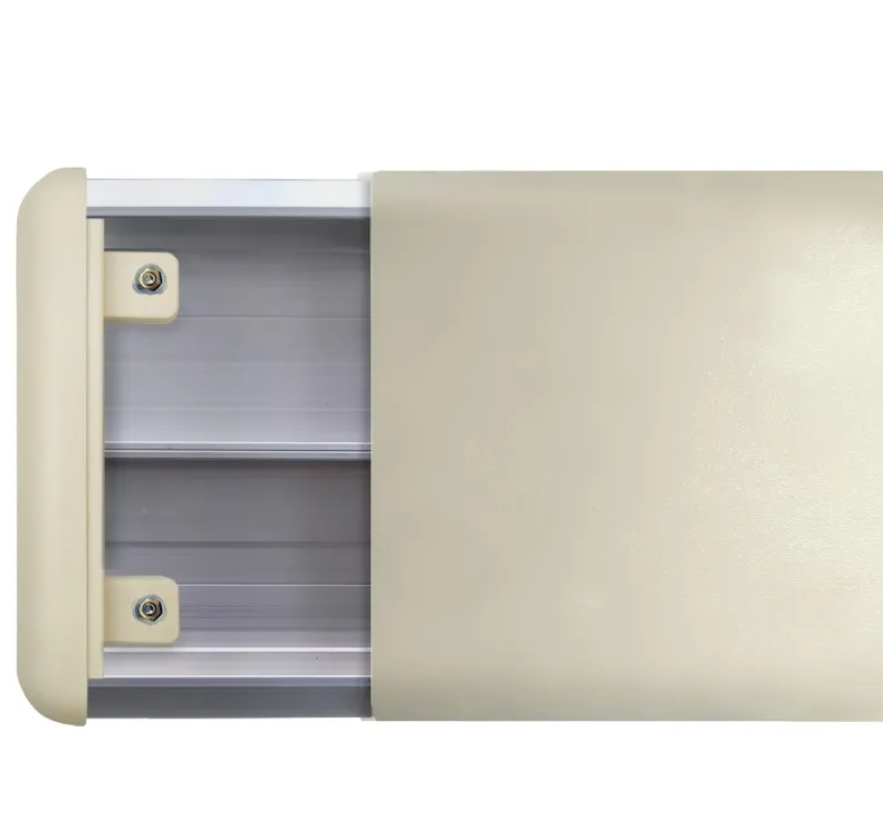 HT GUARDACAMILLA HALTON BASE ALUMINIO + PVC FRENTE 200mm x 2,5m MARFIL 