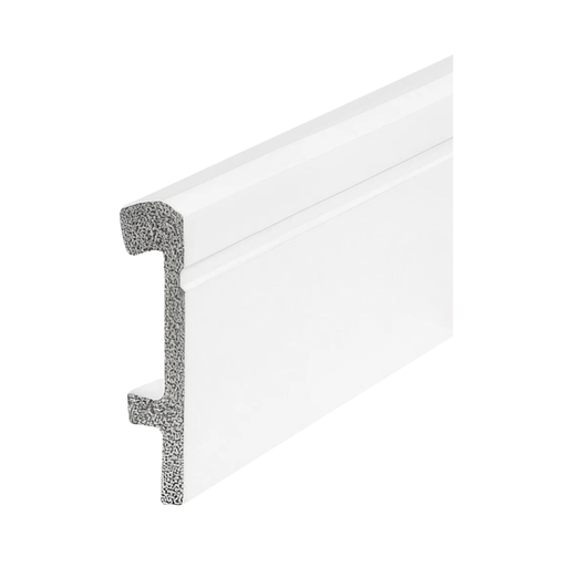 [ZOFAC80BL] CM ZOCALO >>8CM<< EPS PLASTICO BLANCO FACETADO - 15x80x2,45mts