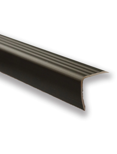 [VTNAE285BR] HS NARIZ DE ESCALON 25x25mm , COLOR ANOD. BRONCE POR 2.85 MTL