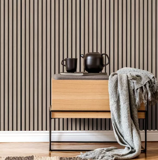 [ 6310 ] PR 6310 REVESTIMIENTO 18-23 MDF FOLIADO TEXTIL MOCHA 18x124x2750mm  (**El PACK 5unid.**)