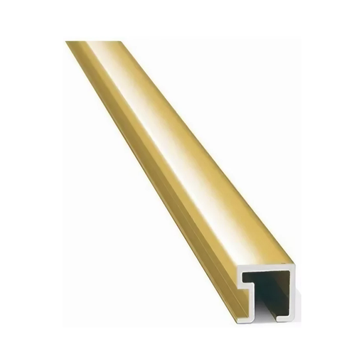 [1430] 1430 ALUMINIO LISTELLO CUAD. 9x9mm x 2,45m ORO BRI.
